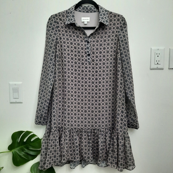 FRANK & OAK Printed Polo Long Sleeve Printed Dress - Picture 4 of 11